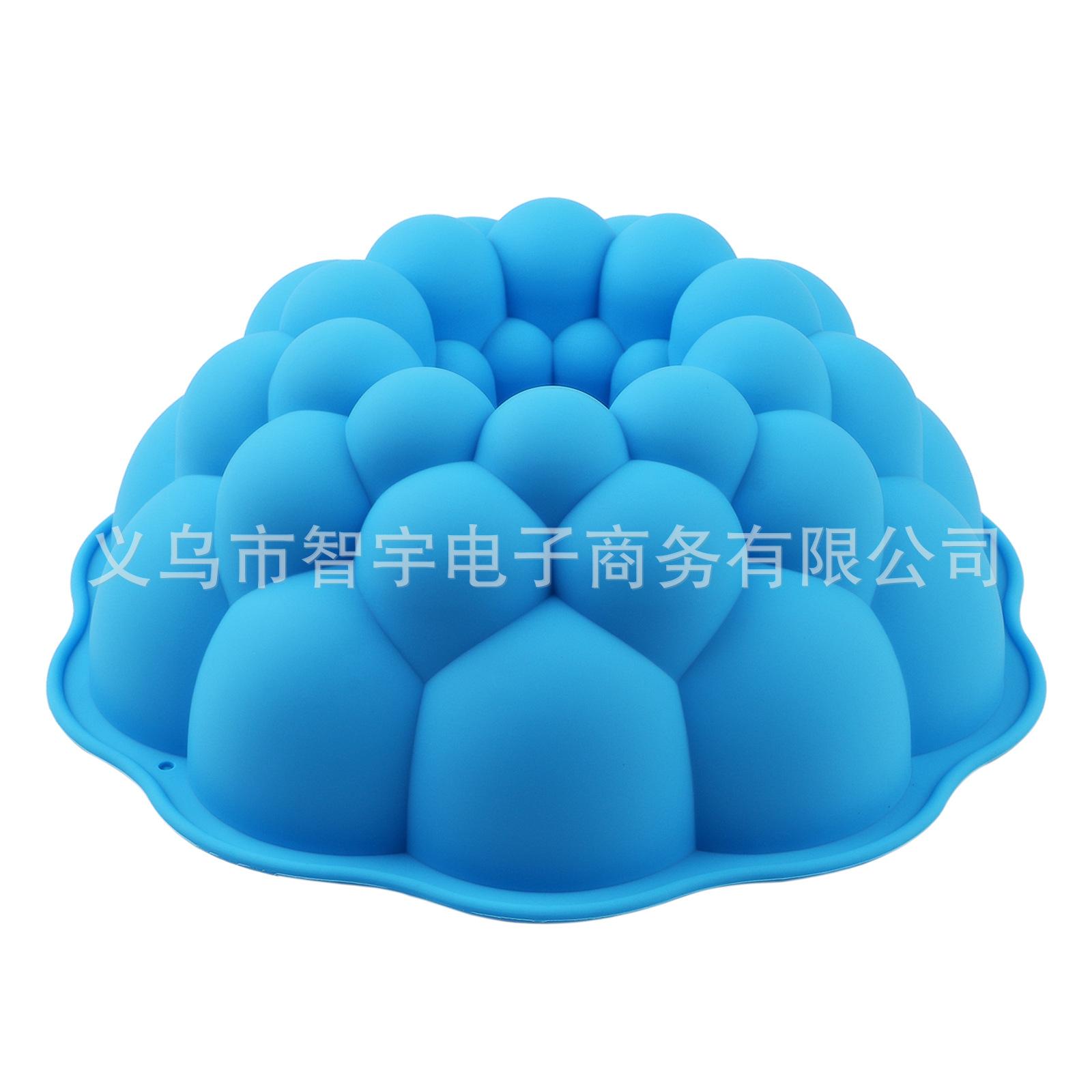 spot goods 7-inch steamed silicone round baking tool flower-shaped savalin baking tray woven chiffon cake mold