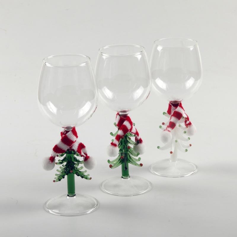 glass products glass fancy goblet wine champagne beverage cup christmas gift