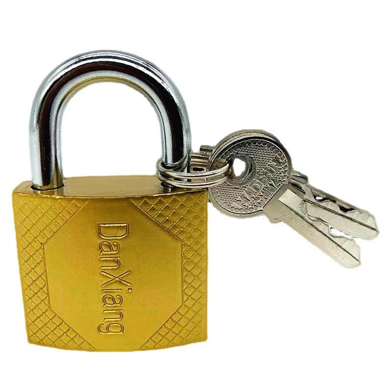 imitation copper lock head anti-theft door lock bedroom gym dormitory cabinet lock mini drawer lock luggage small padlock Item Picture