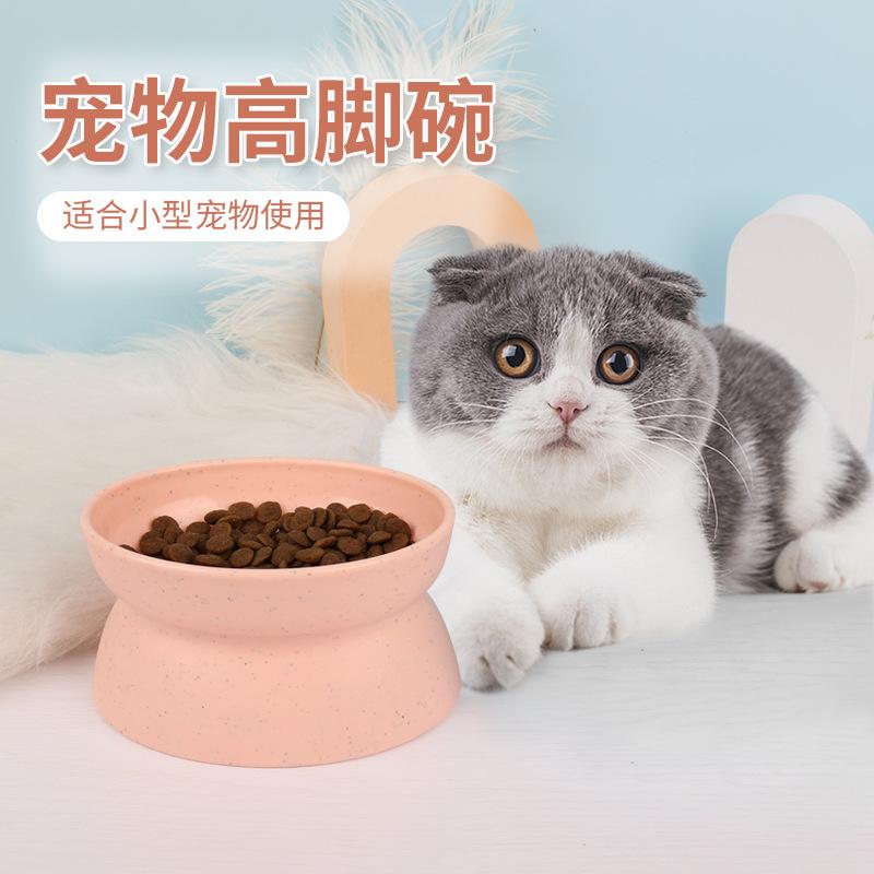 in stock pet bowl  bowl double bowl  food holder oblique bowl dog food bowl high foot neck protector pet drinking bowl dog food bowl