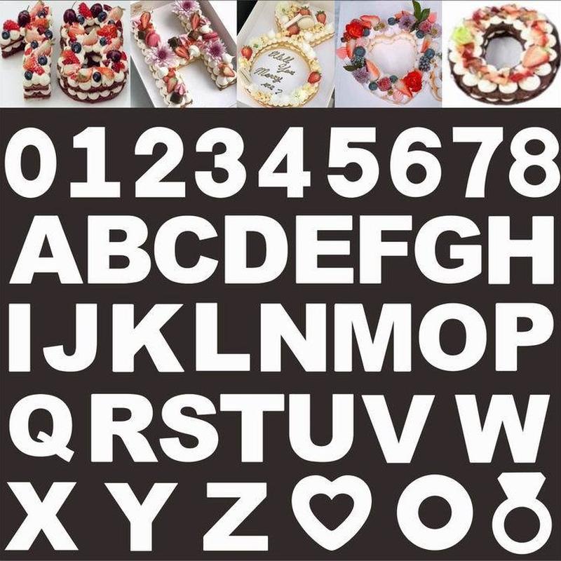 internet celebrity digital love cake mold 4-inch 6-inch 8-inch 10-inch 12-inch 14-inch 16-inch english letter cake mold