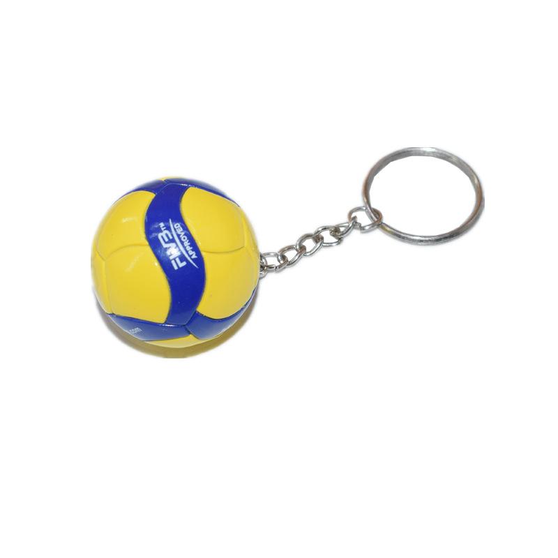mikasa volleyball keychain 3. 8cm hard body pvc pendant competition prize business gift personalized volleyball ornaments Item Picture