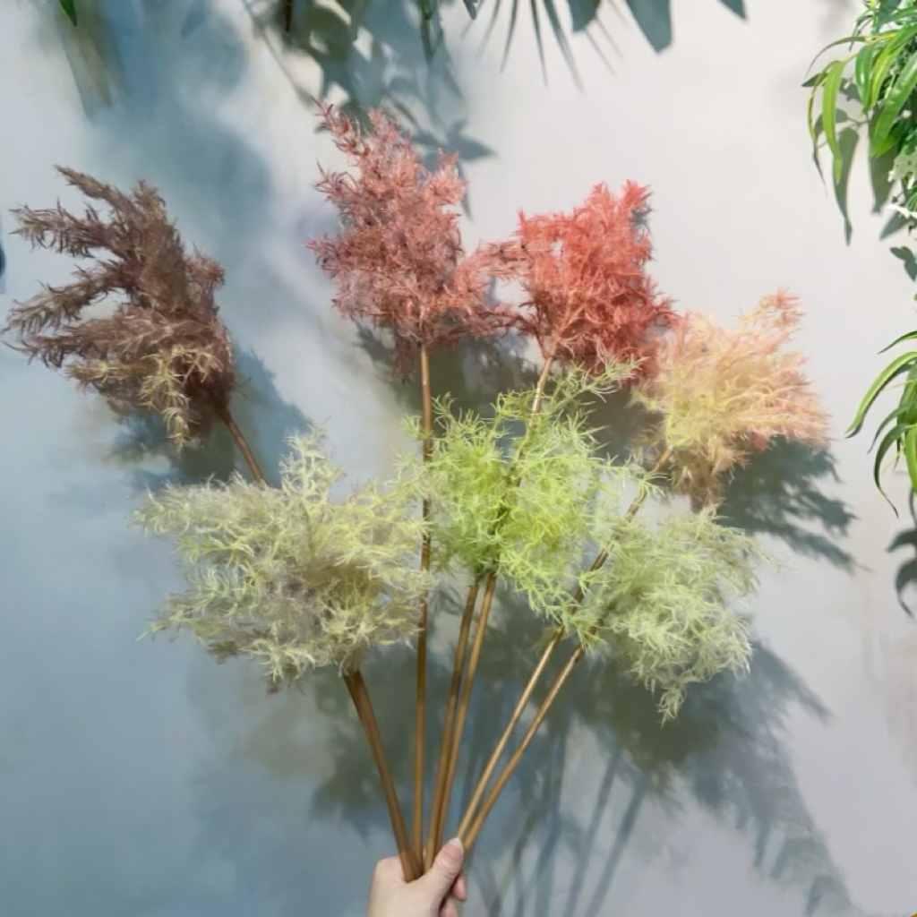 Factory store artificial flowers 黄栌 sunny grass, coral grass, fireworks, fog pine flowers, wedding flowers, soft decoration bouquets, flower matching and decoration