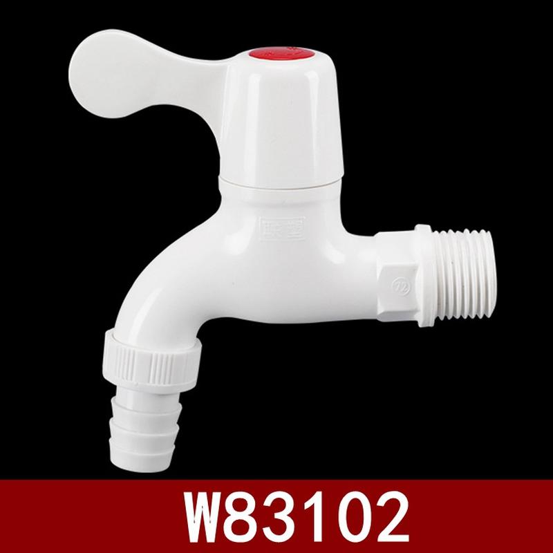 joint plastic pvc-u plastic lengthened w83102 washing machine faucet household 4 points 6 points water faucet joint plastic faucet