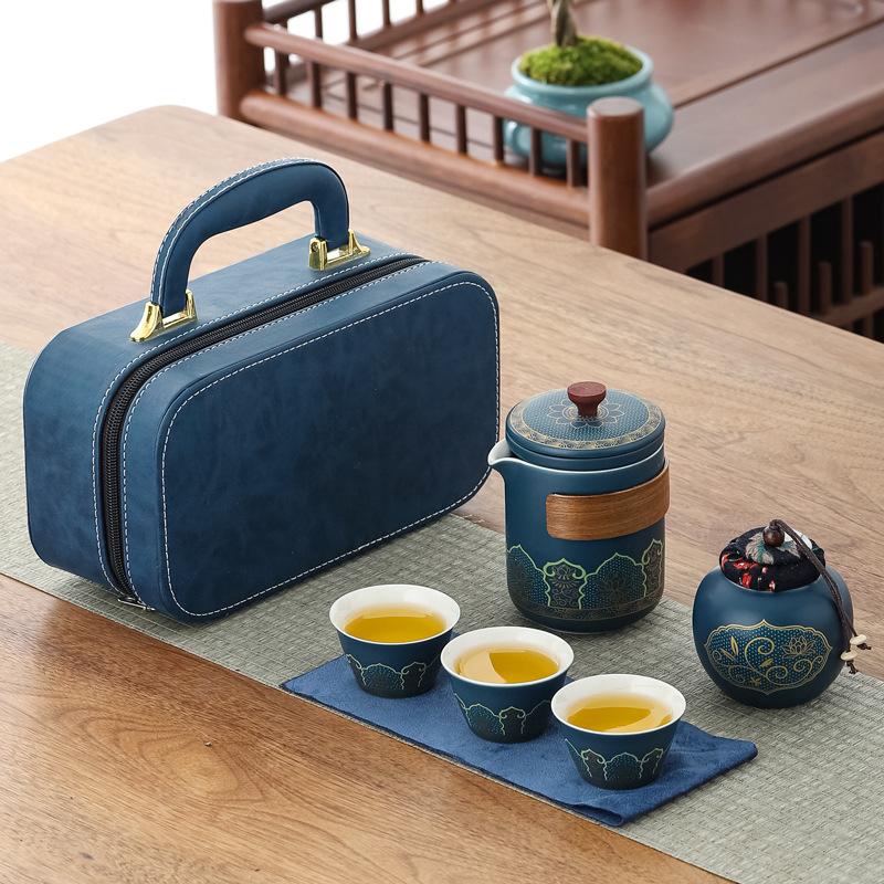 travel tea set portable kung fu tea set suit wholesale japanese outdoor quick cup business gifts suit outdoor