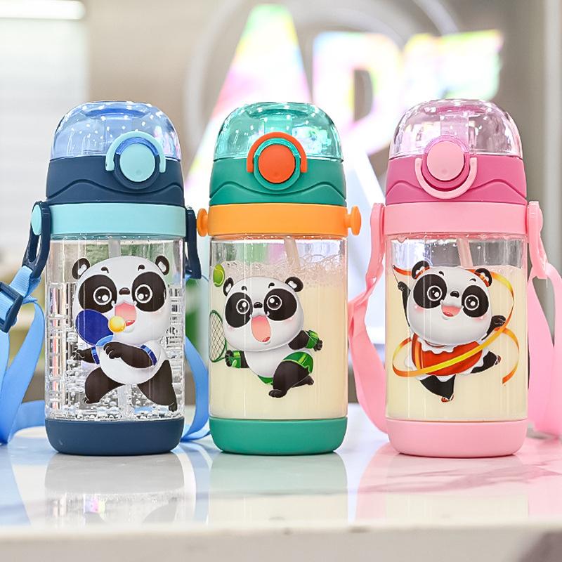 children's water cup female school special plastic cup portable kettle boy elementary school students summer summer cute cup with straw