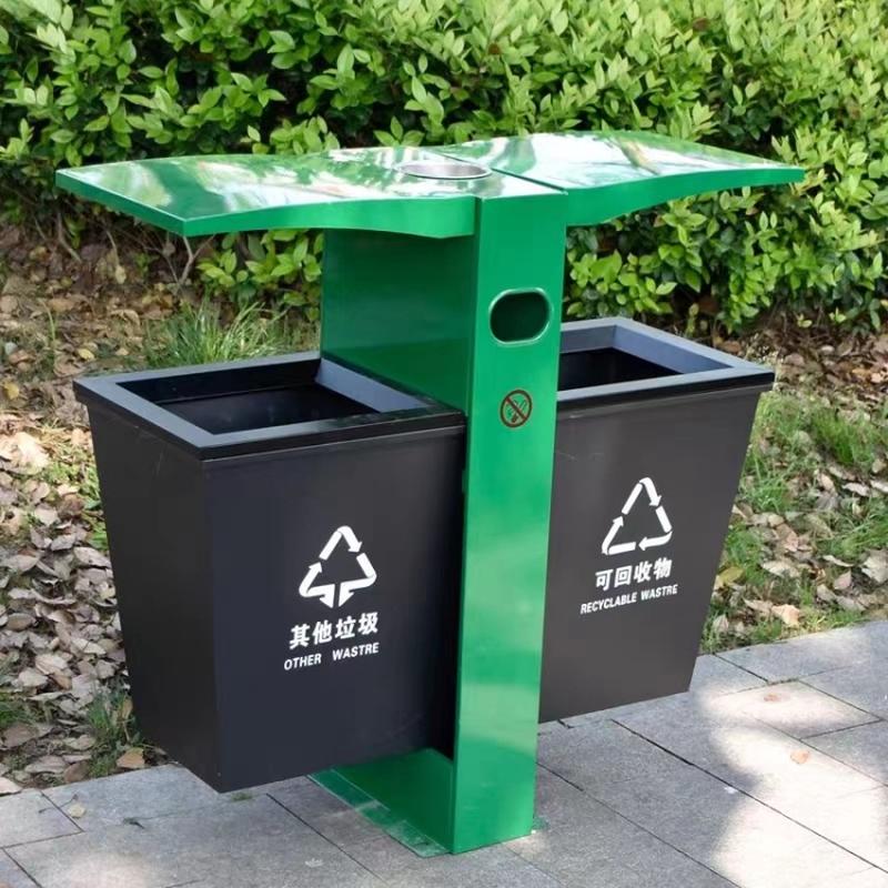 outdoor sorting trash bin scenic spot garden waste utility box sales office garbage bin large sanitation dustbin