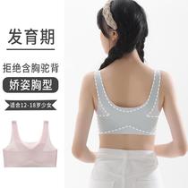 teenage girl puberty underwear petite figure breast holding sports shock absorption prevent hunchback student seamless bras
