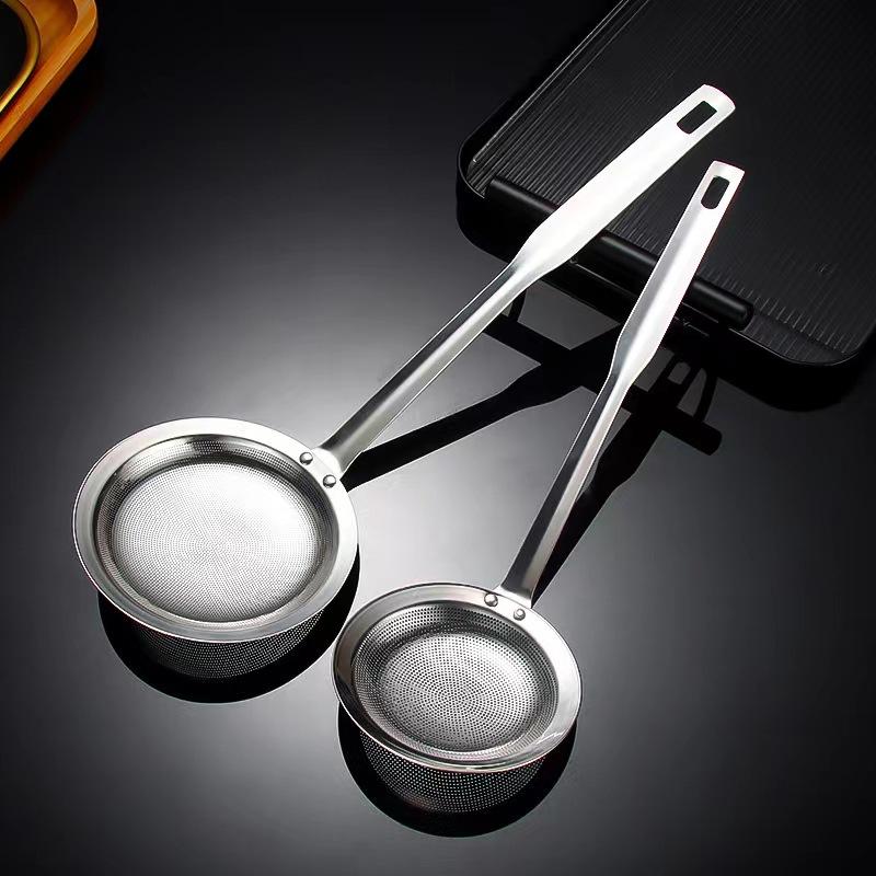 304 Foaming Conder Stainless Steel Small Strainer Hot Pot Floating Foam Household Kitchen Tool Removing Oil Residue Strainer