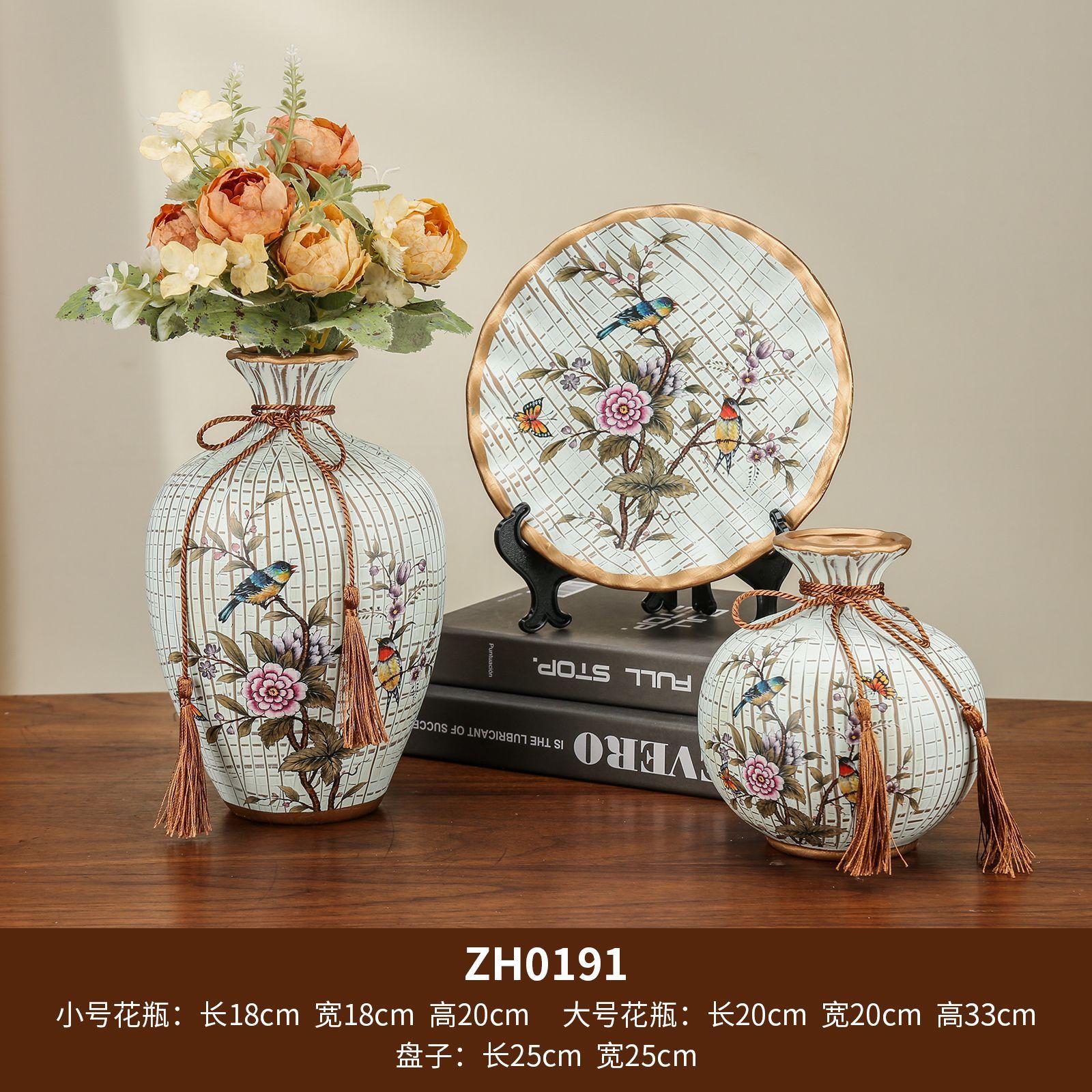 home living room european-style ceramic plate hanging plate hallway crafts tv cabinet decorations wine cabinet creative decoration 40