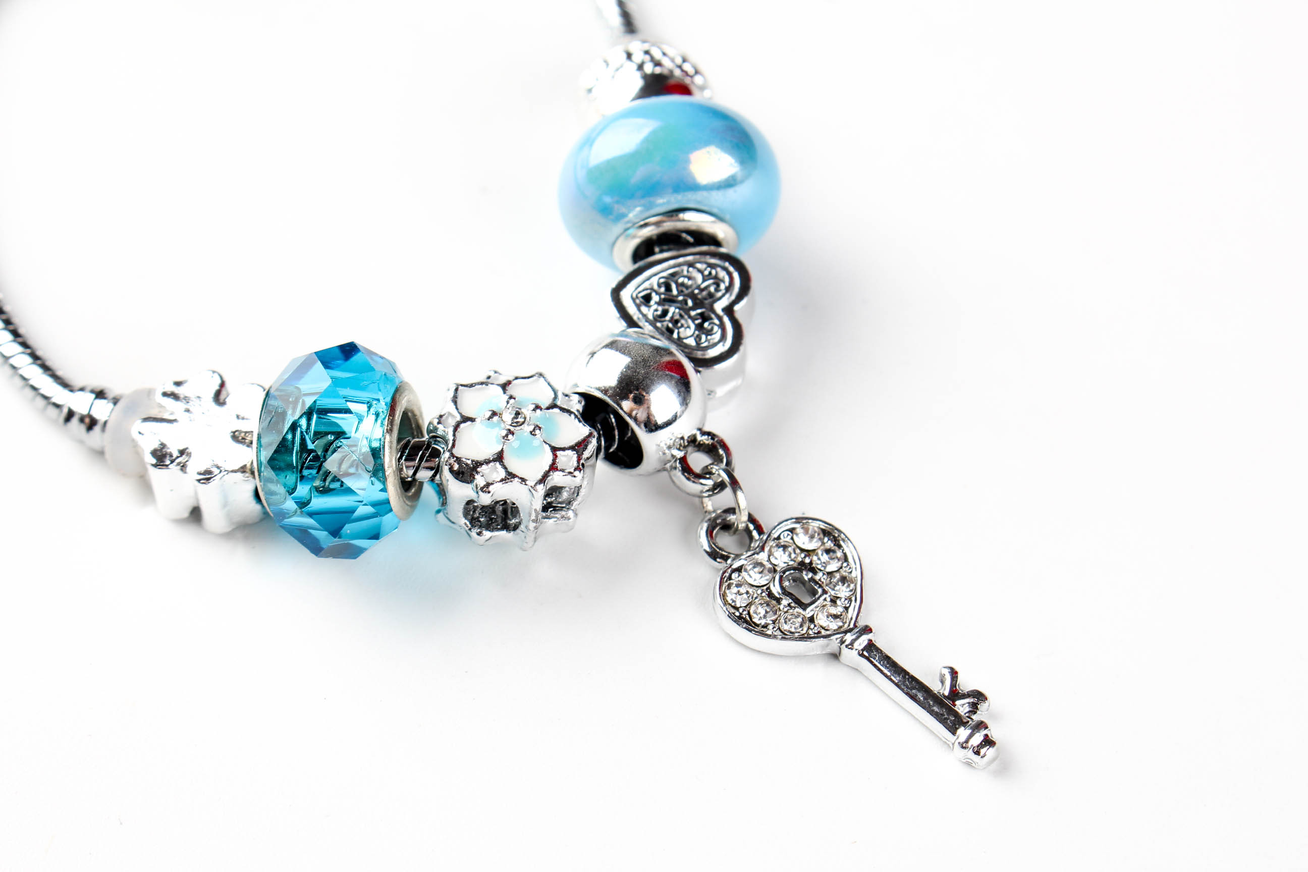 手链/饰品/弹簧手链/水晶手链/手串女叠戴新中式白底实物图