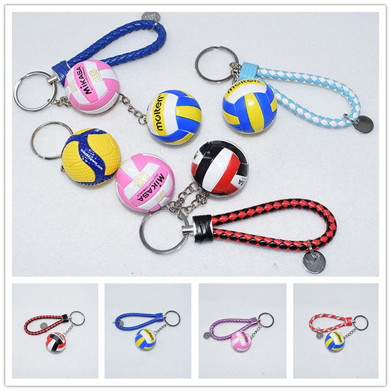 3. 8cm volleyball keychain bag charm student sports souvenir competition prize mikasa volleyball keychain full figure