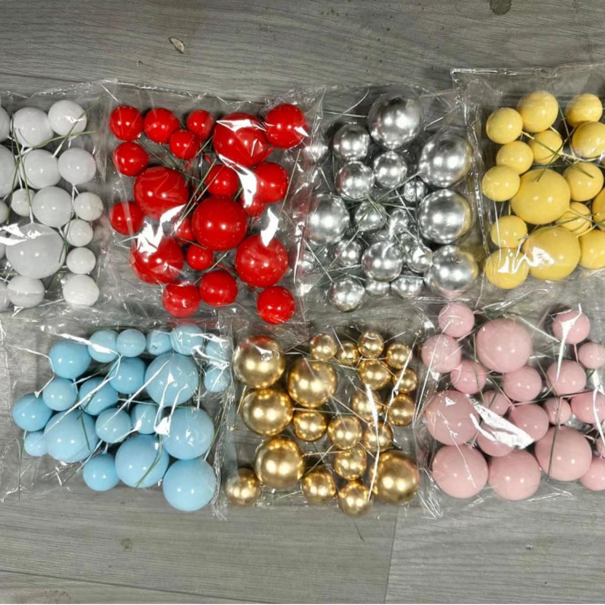 cross-border hot cake decoration super hard golden ball silver ball foam ball magic ball christmas ball mixed 20 pieces