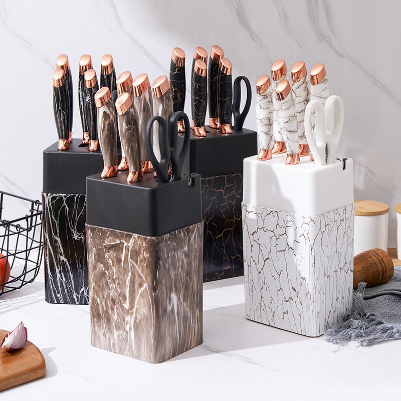 factory stainless steel knife set kitchen slice vegetable cutting kitchen knife set with knife holder combination kitchenware seven-piece set
