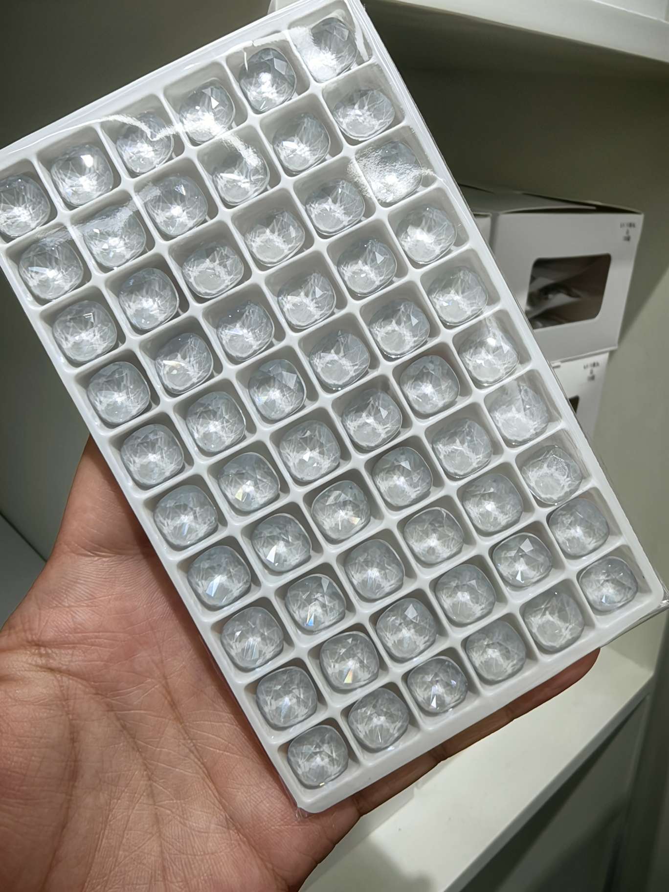 10个大肥方摩卡色饰品DIY配件包钻玻璃小漾水晶-002diy细节图