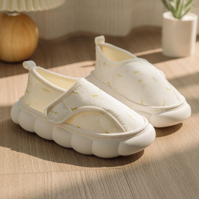 confinement shoes pregnant women postpartum october 11 spring and autumn velcro summer thin autumn and winter bag heel home cotton slippers women
