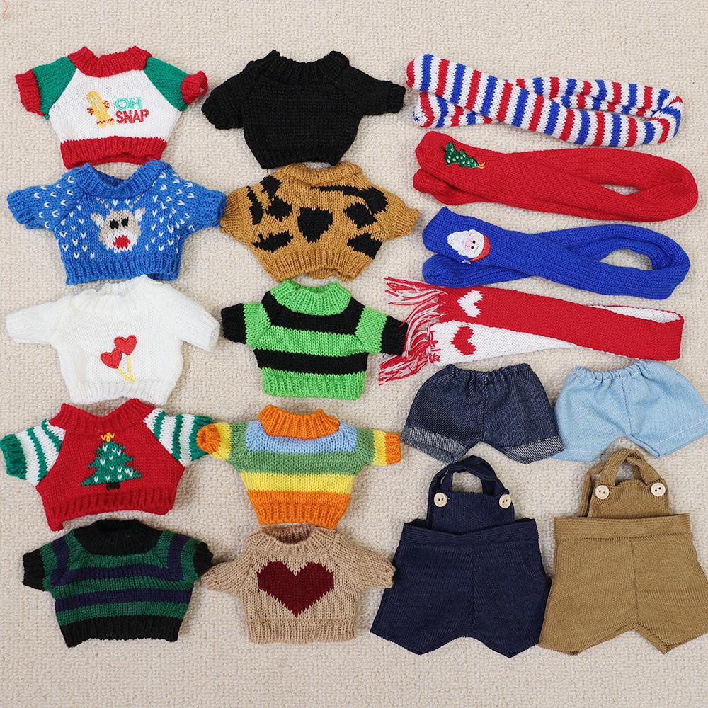 doll clothes baby pants 23cm shopkeeper dog clothes christmas and winter dress-up skin doll little doll cotton doll sweater
