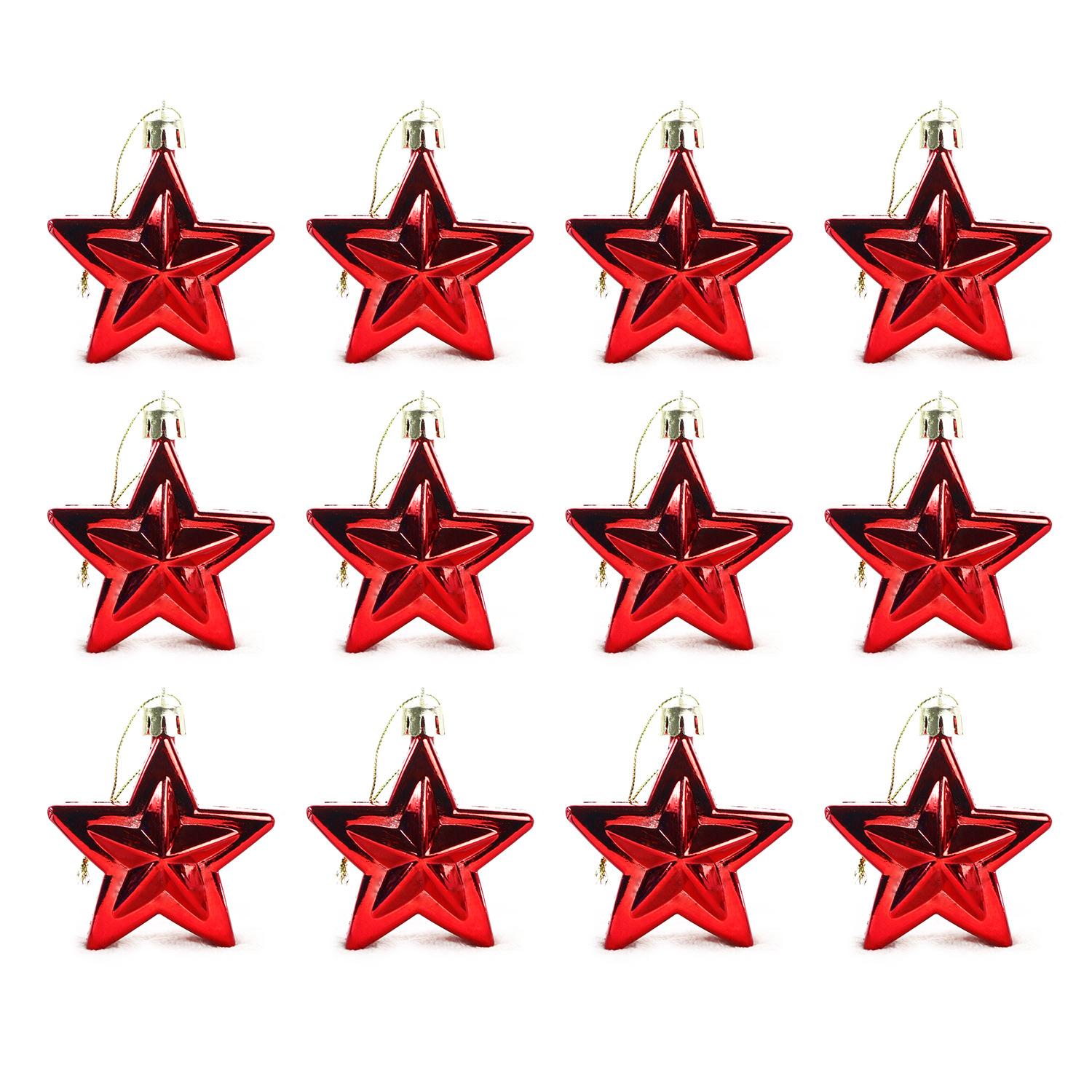 wedding valentine's day party decorations 7cm12pcs flag stars and stripes five-pointed star christmas ball independence day pendant