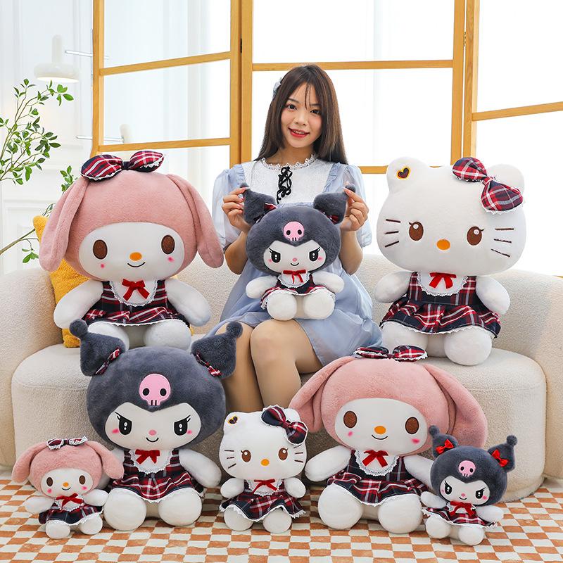 tartan skirt clow m plush toy sanrio doll for kids girlfriend wholesale prize claw birthday gift