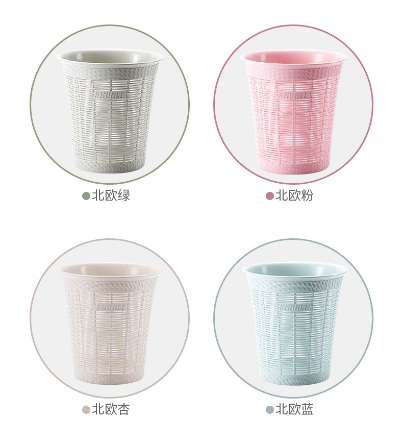 S147-311小号纸篓加厚垃圾桶纸屑收纳桶厨房杂物桶创意藤编纸桶详情图10