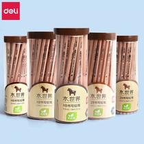 deli stationery writing hb pencil children 2b pencil painting sketch pen pupils' supplies 30 pcs 50 pcs barrel