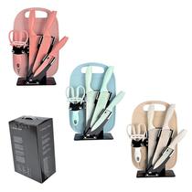 Small Straw Kitchen Knife Set Household Small Kitchen Knife Chef Knife Fruit Knife Kitchen Scissors Cutting Board Knife Holder Gift Knife Set