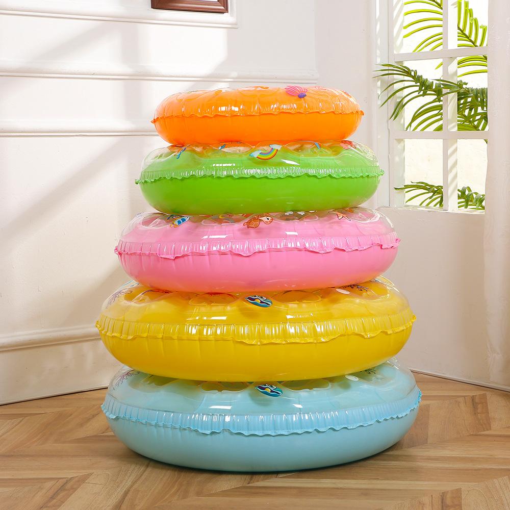 Factory Direct Supply Children Crystal Inftable Swimming Ring Life Buoy Parent-Child Water Interaction Kids Swimming Toys Wholesale