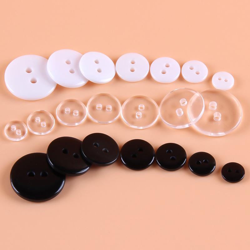 inner button quilt cover button tablet button (black/white/transparent) two-eye bread button multifunctional button