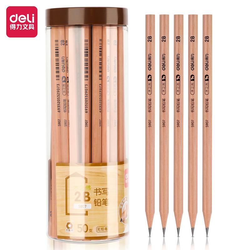 deli stationery pencil primary and secondary school students sketch painting hb writing office wood color exam 2b pencil wholesale