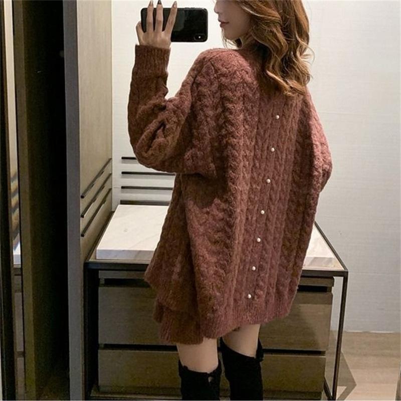 western style two-piece suit outer wear loose and lazy style sweater women 2023 autumn and winter new korean style fashionable all-matching sweater