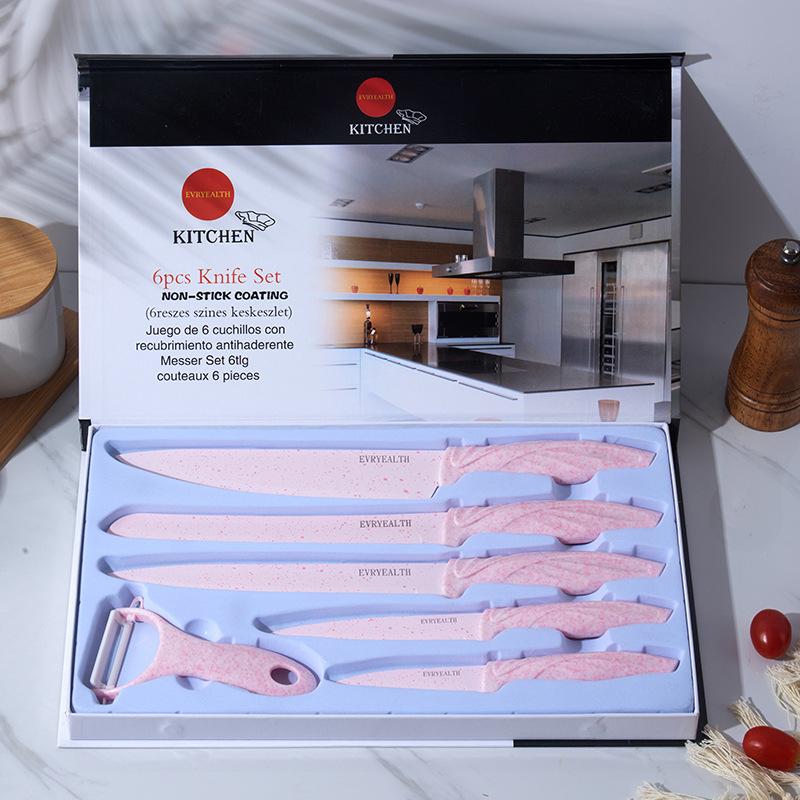 amazon full set of knives set stainless steel household chef knife set kitchen gift set six-piece set