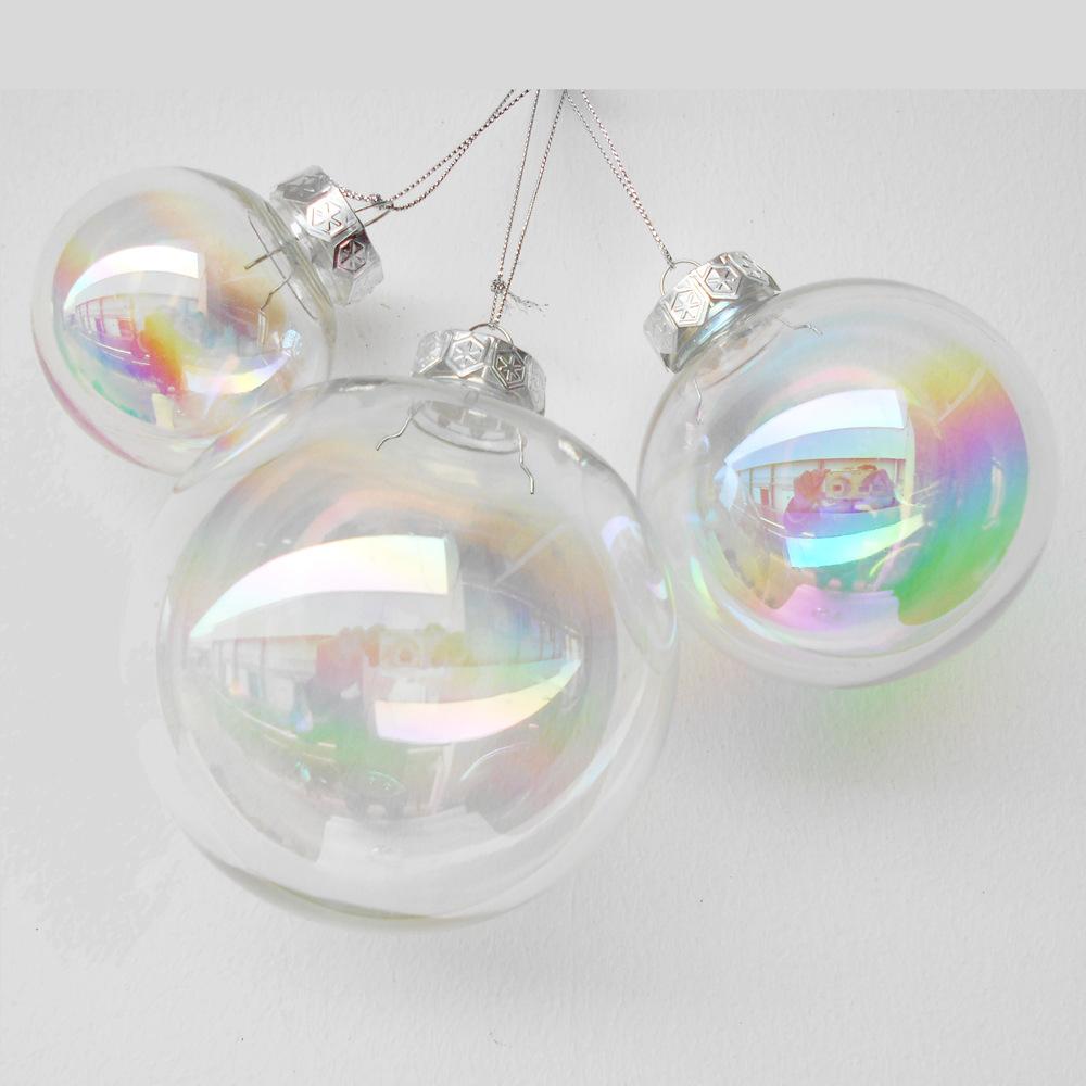 pet transparent colorful christmas ball colorful ball christmas decorations/cake decorative ornaments colorful transparent ball