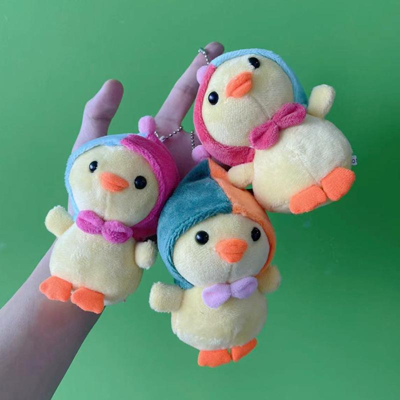 cute little chicken plush toy bag keychain pendant kids accompany doll color matching easy cleaning doll
