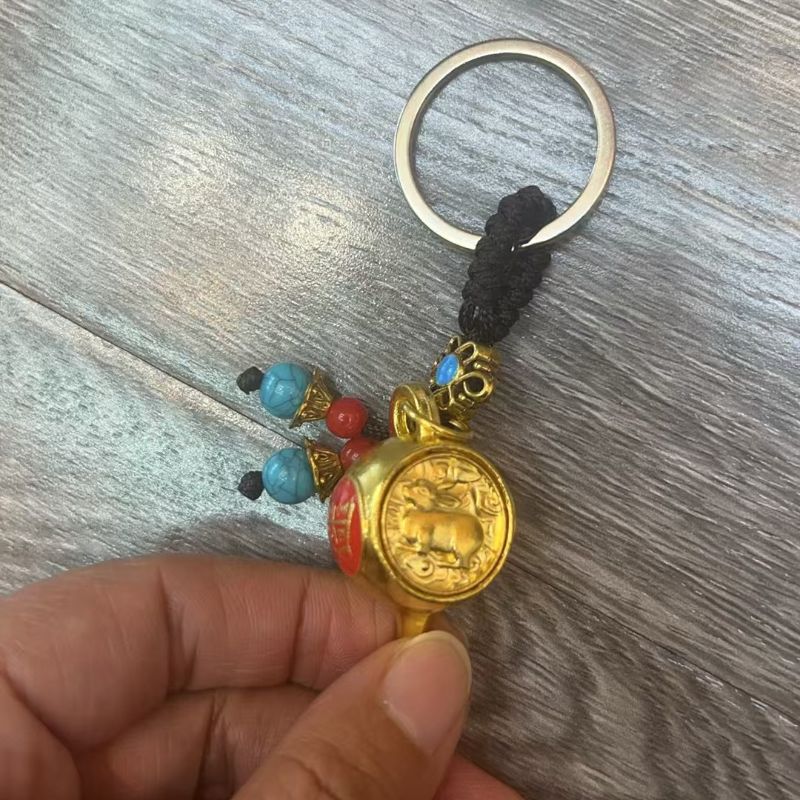 中国风黄铜复古十二生肖钥匙扣 纯铜工艺品钥匙扣景区热卖详情3