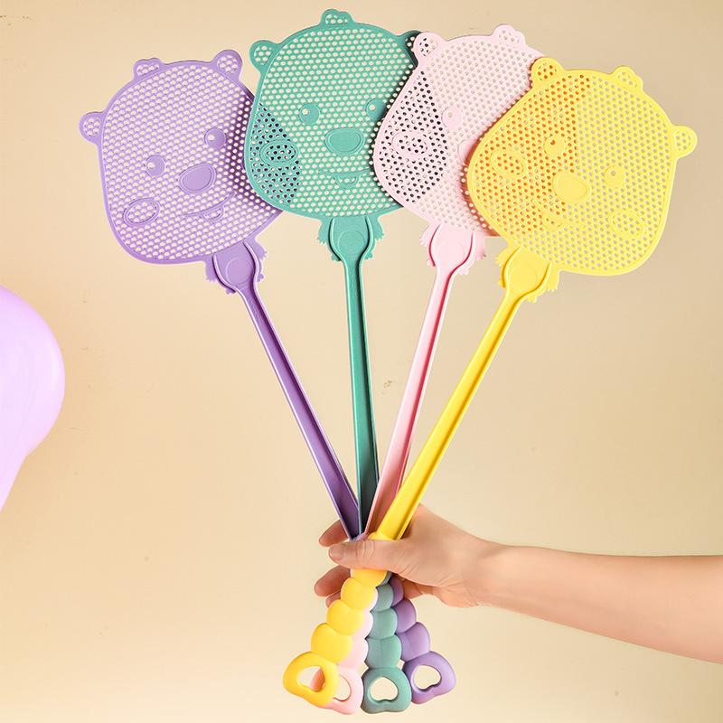 thickened swatter home cartoon mosquito racket long handle manual pat mosquito durable fly killer mosquito swatter mosquito device