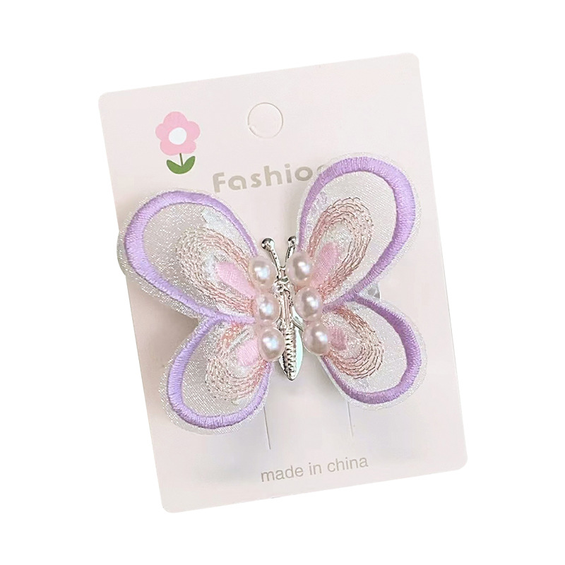 Children's butterfly dynamic press clip, spring clip, new girls' cute bangs clip, baby sweet hair clip, hair accessory, girls' headwear, hair clip, creative accessories, headwear, hair clip detail image 4