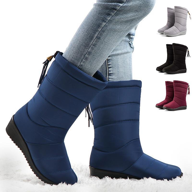 foreign trade women's shoes waterproof snow boots women's tassel snow boots super light women's large size cotton shoes plus velvet snow boots wholesale