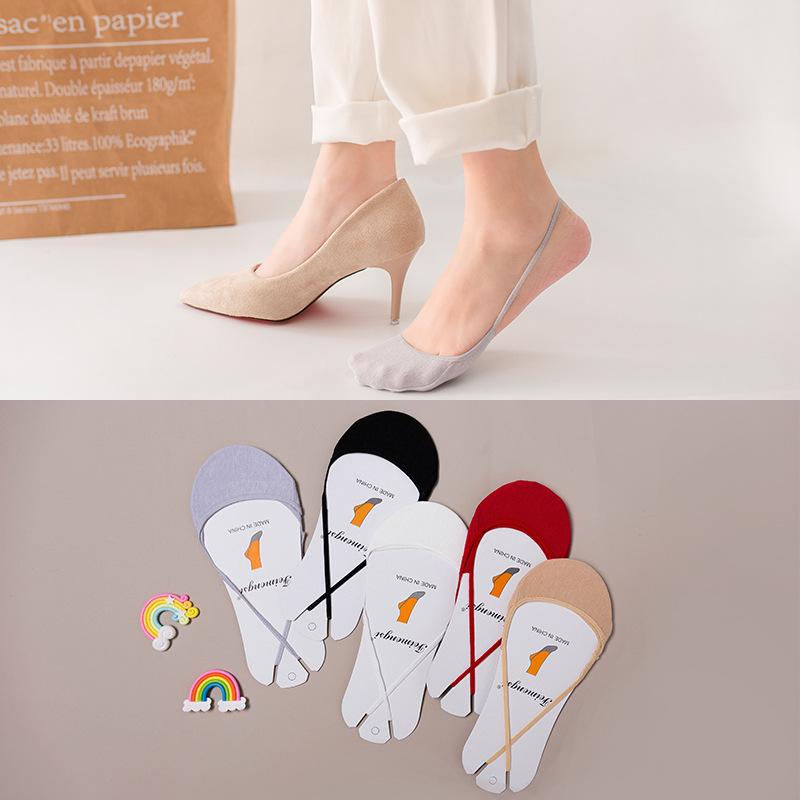 New Women's Low-Cut Liners Socks Sling Half Sole Socks Invisible Socks Women's Shallow Mouth Short Socks Thin High Heels Socks