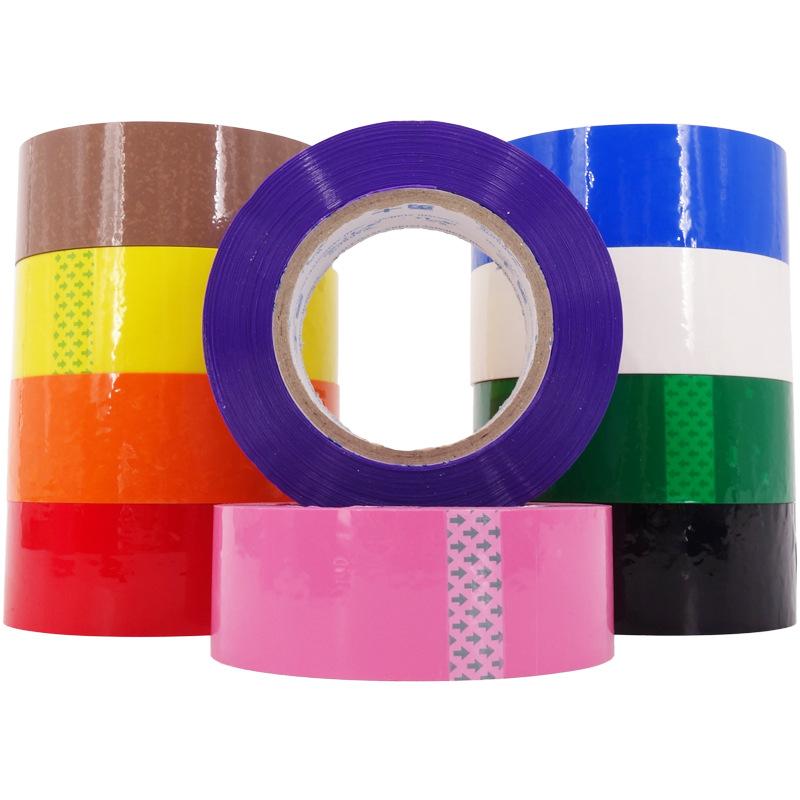 color tape color bottom printing sealing tape bandwidth 6cm black orange red blue pink color tape