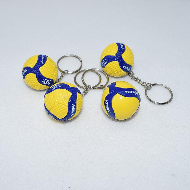 mikasa volleyball keychain 3. 8cm hard body pvc pendant competition prize business gift personalized volleyball ornaments details Picture
