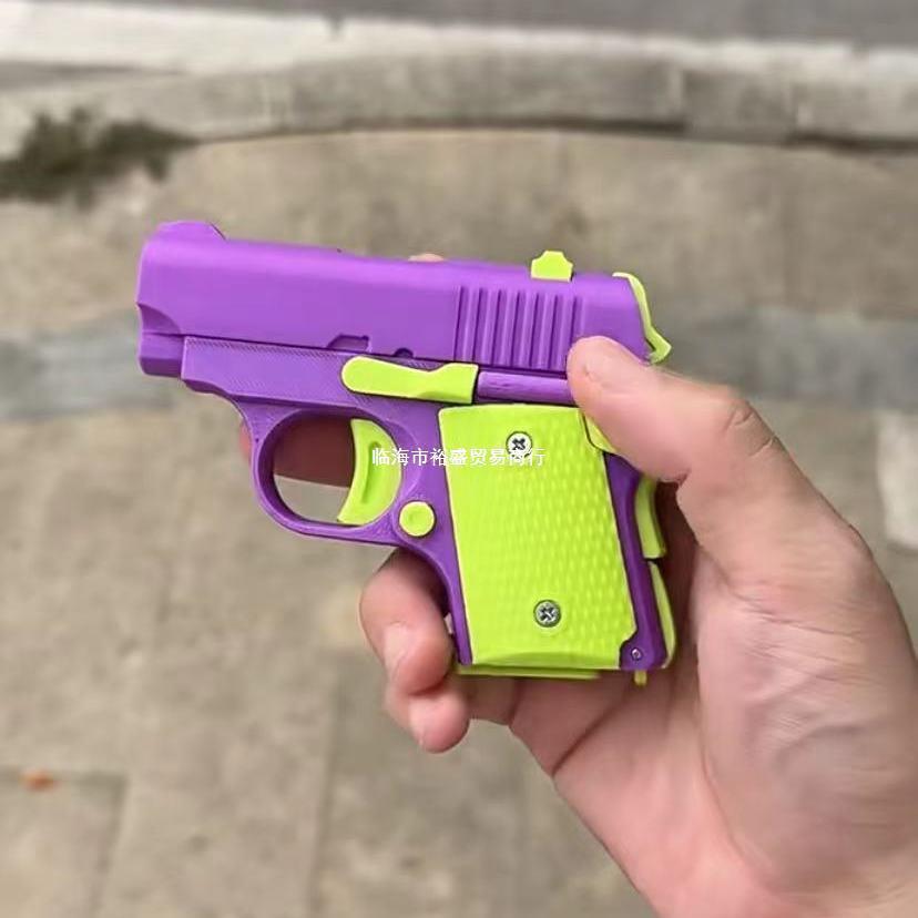 3d gravity radish 3d printing mini pistol toy baby blowback toy unusable decompression kid