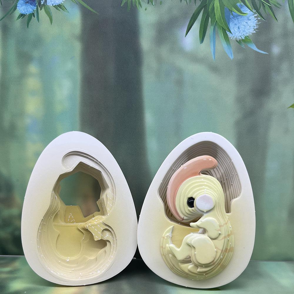 children's 3d paper puzzle fashion creative handmade diy paper puzzle with magnetic dinosaur cultural creative decoration toys details Picture