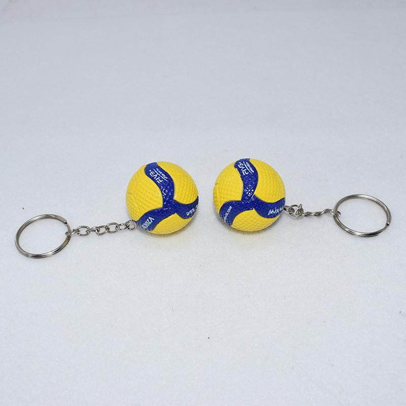 mikasa volleyball keychain 3. 8cm hard body pvc pendant competition prize business gift personalized volleyball ornaments Specification drawing