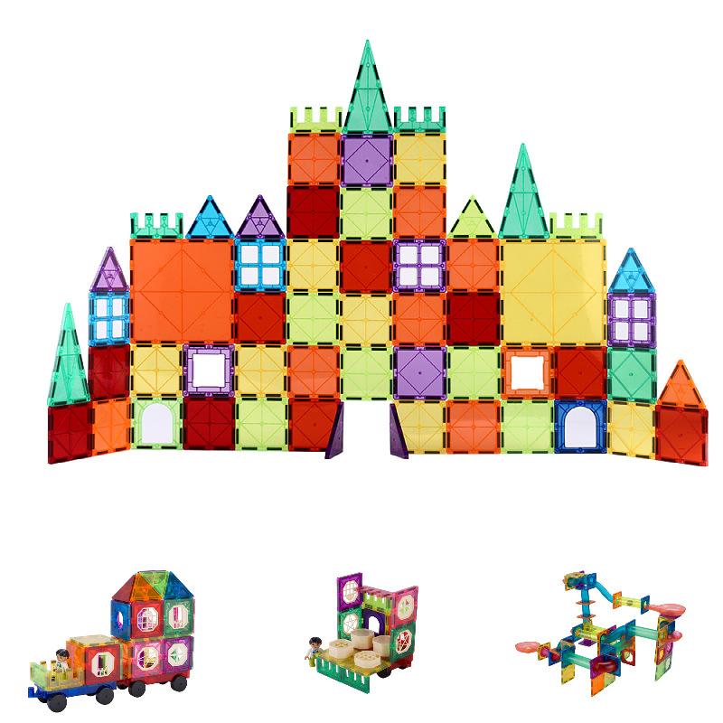 cross-border colored window magnetic sheet supplementary pack magnetic stickers assembled children's building blocks toy magnet scrap magnetic sheet wholesale Application Scenario