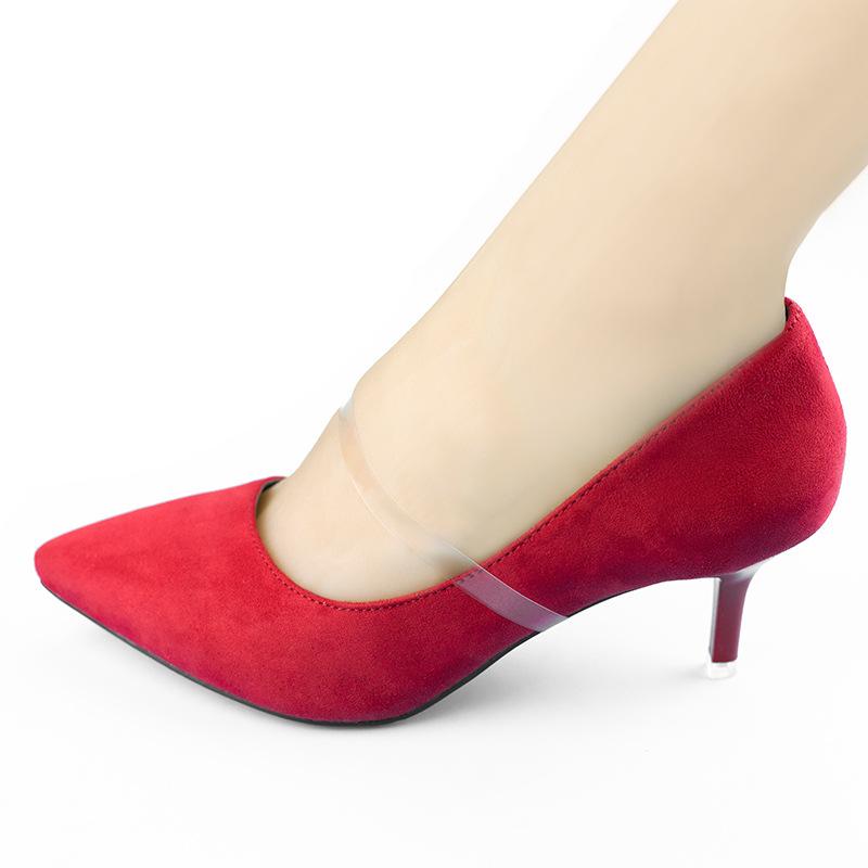 high heels invisible lace-up anti-fall silicone transparent high heel leather shoes accessories non-heel anti-wear comfortable nude wear