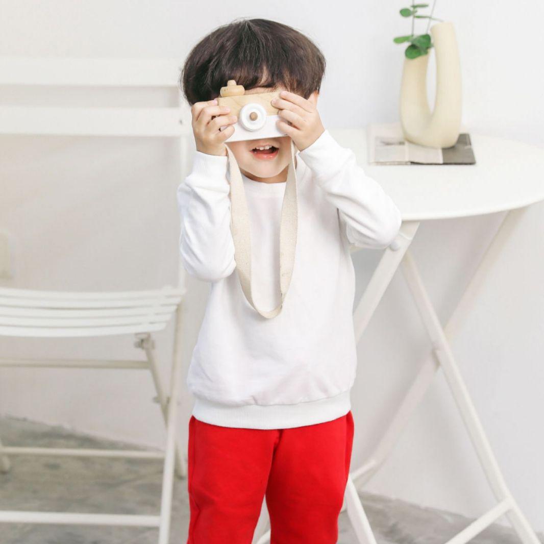 children's sweater new spring pure color boys' korean style round neck kids' tops girls' spring clothes long sleeve fashion