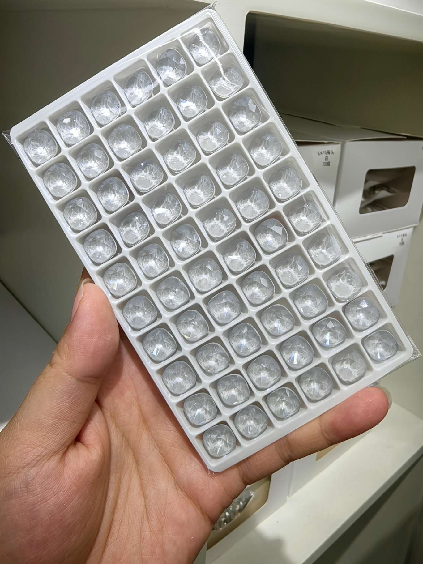 10个大肥方摩卡色饰品DIY配件包钻玻璃小漾水晶-002diy产品图