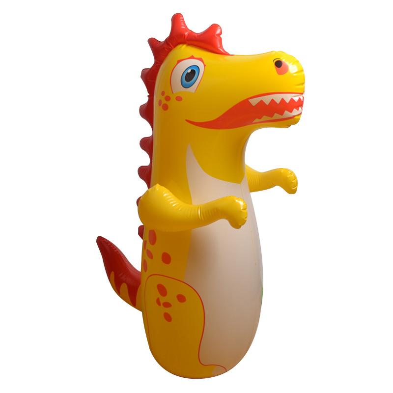internet celebrity large 95 kids decompression boxing exercise educational fitness toys pvc inflatable yellow dinosaur tumbler