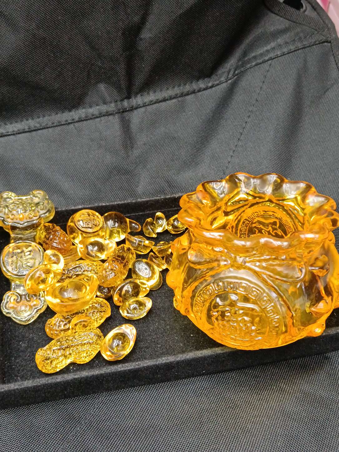 水晶原石工艺品 聚宝盆10cm
 精致礼品 水晶玻璃艺术品 家居装饰摆件白底实物图