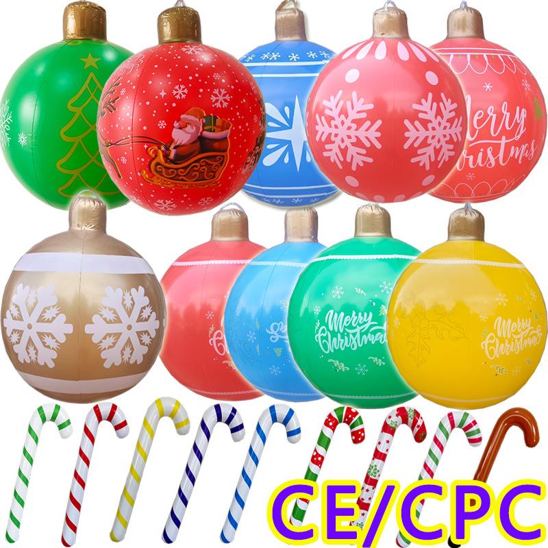 pvc inflatable crutch christmas walking stick for the elderly wholesale new inflatable christmas ball christmas decoration lantern ball